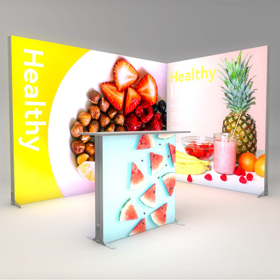 3x2m Whitebox®  Package 2 With Counter, Black, No Bridge