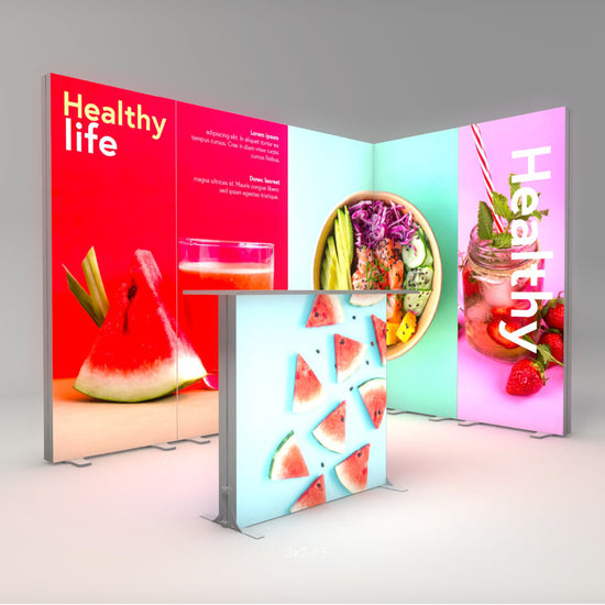 3x2m Whitebox®  Package 3 With Counter, Black, No Bridge