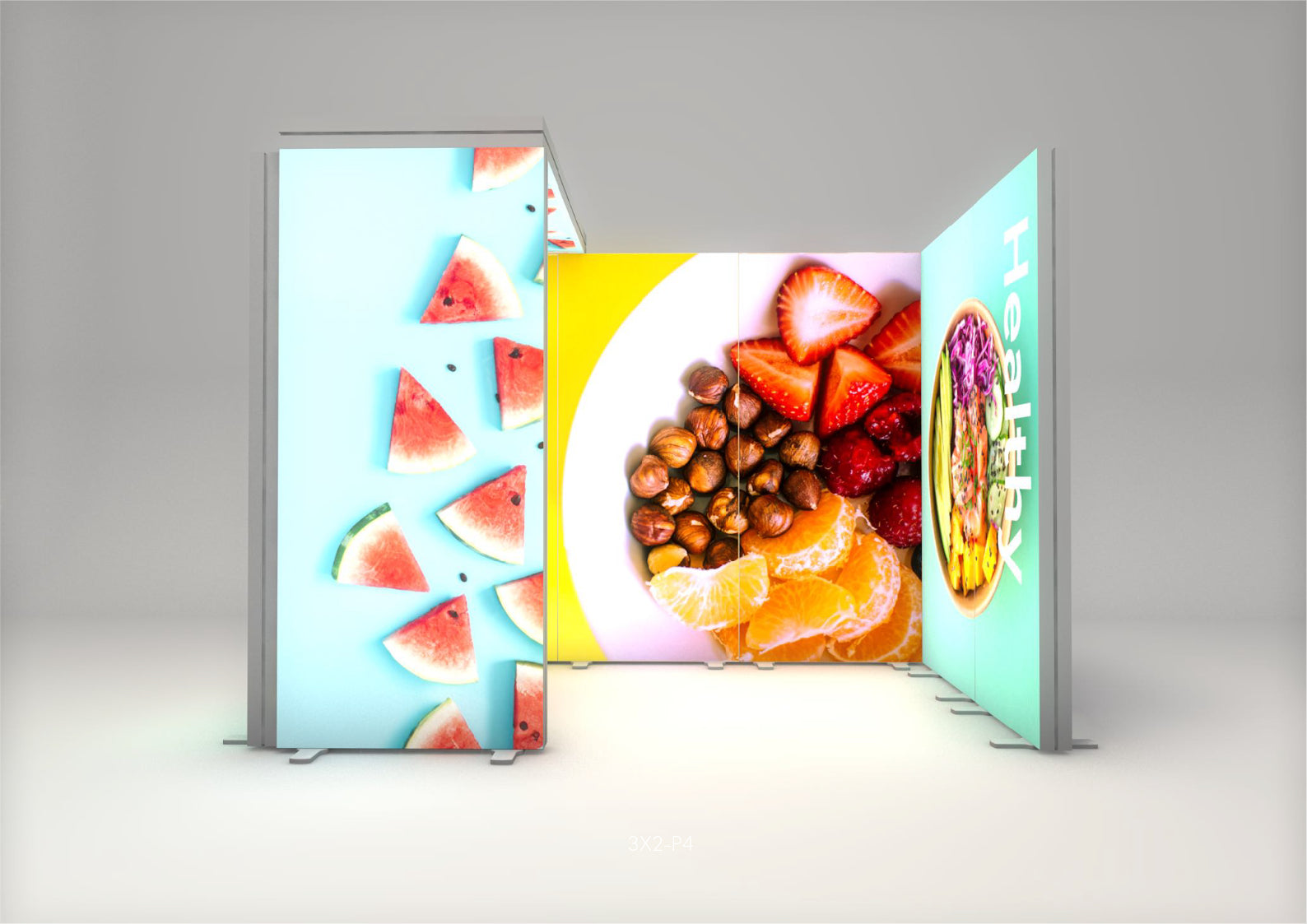 3x2m Whitebox® Package 4 Without Counter, Black, 1m x 2.25m