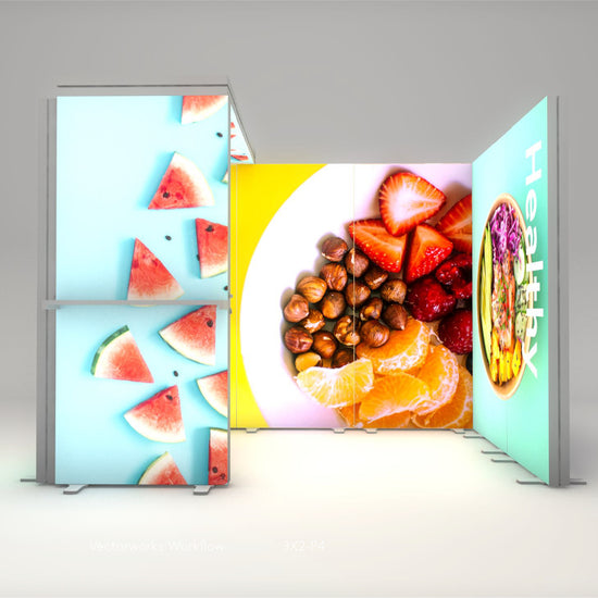 3x2m Whitebox® Package 4 Without Counter, Black, 1m x 2.25m + 1x Shelf