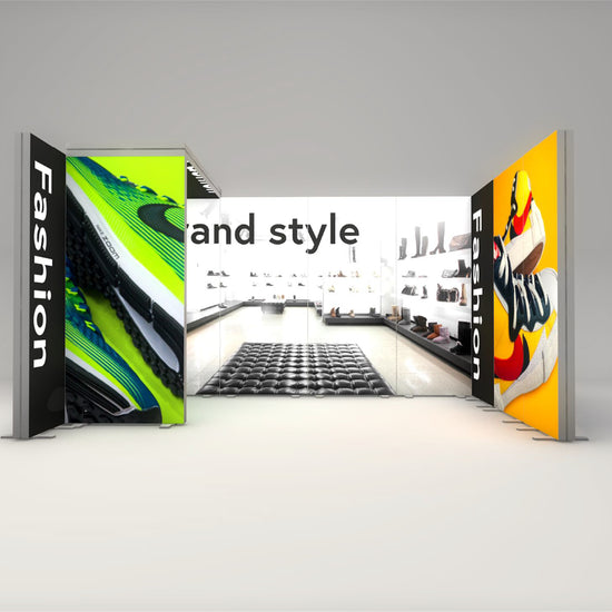 4x3m Whitebox® Package 4 Without Counter, Black, 1m x 2.25m