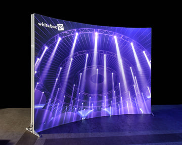 3m x 2.25m Curved Whitebox®  LED Display Stand